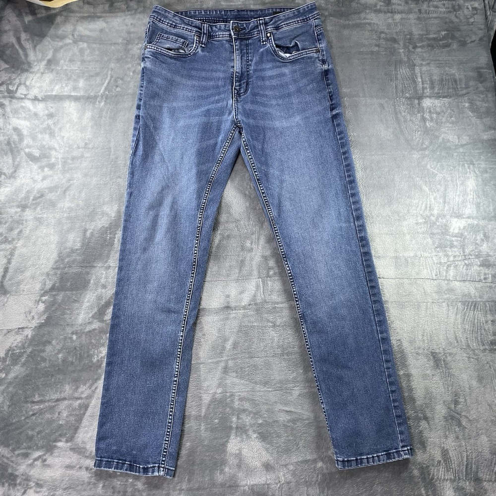 The Perfect Jean NYC Jeans‎ Mens 33x34 Fits 33x33 Athletic Fit Blue Stretch
